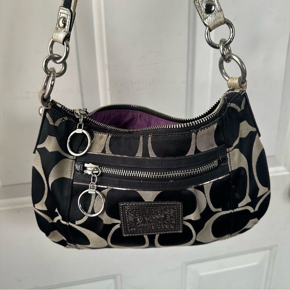 Y2K Coach Poppy C Optic Shoulder Bag Handbag Small